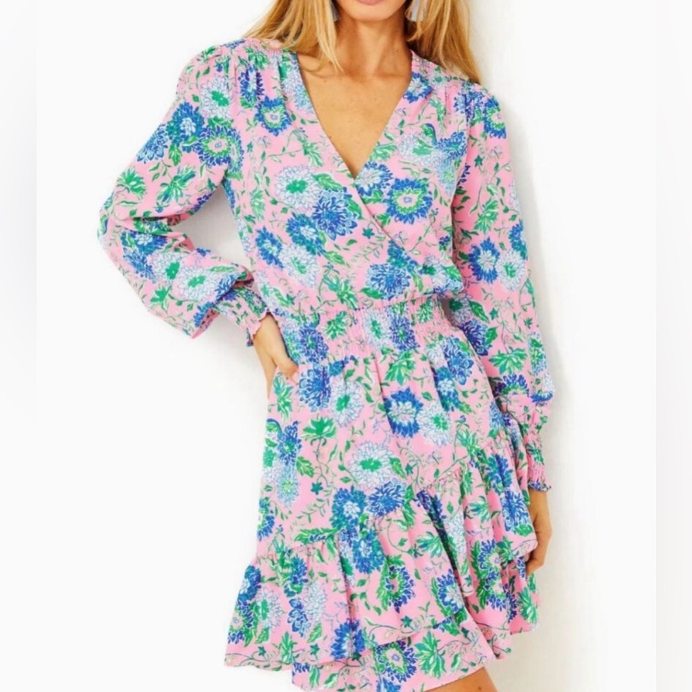 Lilly Pulitzer Cristiana Long Sleeve Stretch Dress Women size 4 NWT!
